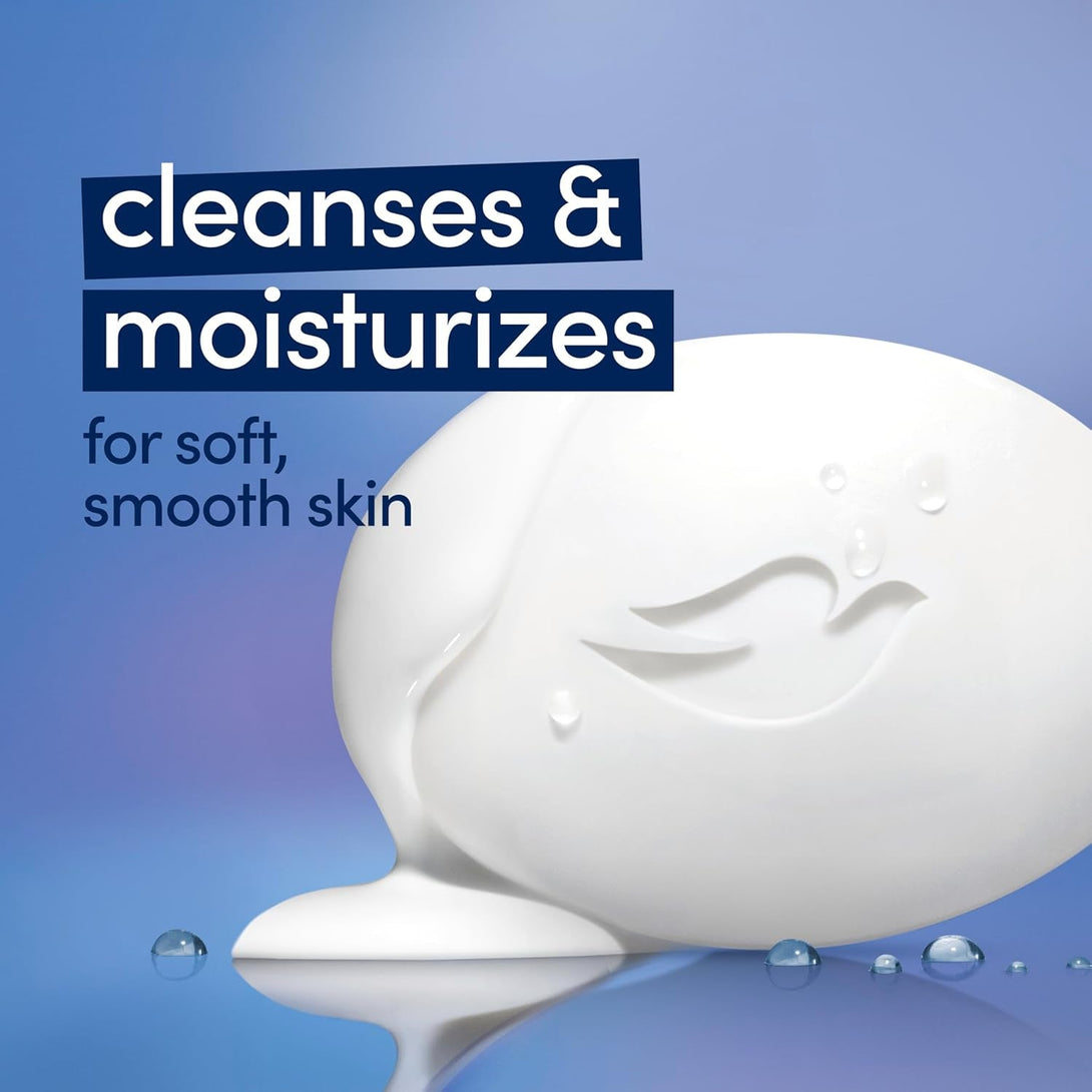 Dove Beauty Bar Gentle Skin Cleanser Moisturizing for Gentle Soft Skin Care Original Made with 1/4 Moisturizing Cream 3.75 Oz, 4 Bars