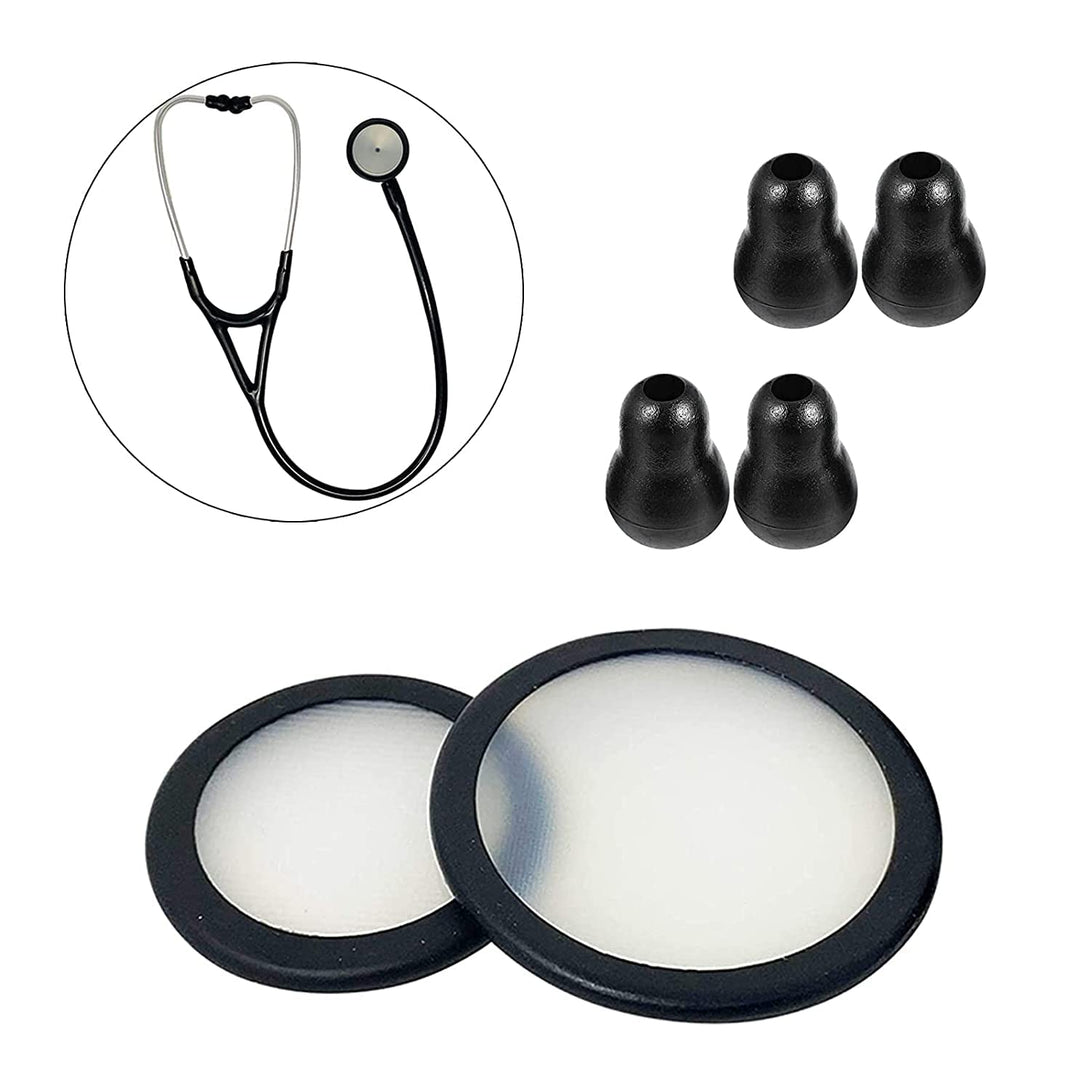 Replacement Accessories Kit Fits Classic 3, Cardiology 3 & Cardiology 4 Stethoscope for Littman Stethoscope Replacement Parts & Stethoscope Bell Diaphragm Cover and Eartips Replacement Parts