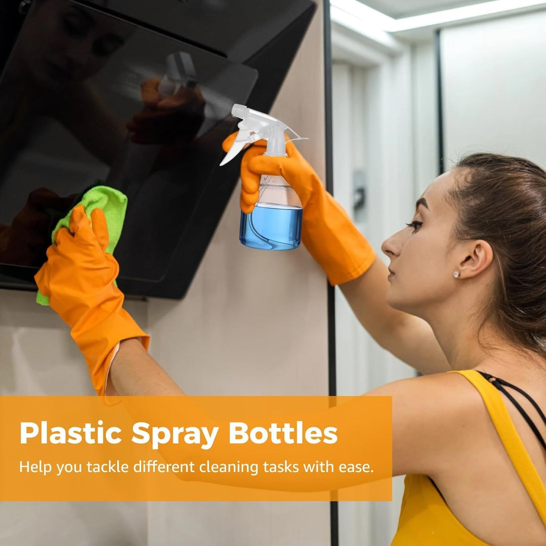 24 Pcs Plastic Spray Bottles, 8 Oz Empty Refillable Spray Bottles with Adjustable Nozzles, Small Leak-Proof Sprayers, Storage Bottles for Hair Care, Gardening, Cleaning