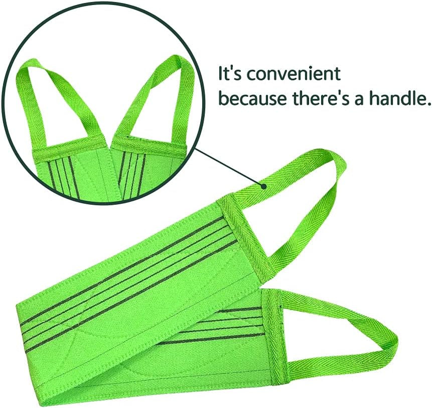 X (3 Pcs) Long Exfoliating Back Washcloth Bath Wash Towel Korean Italy Towel