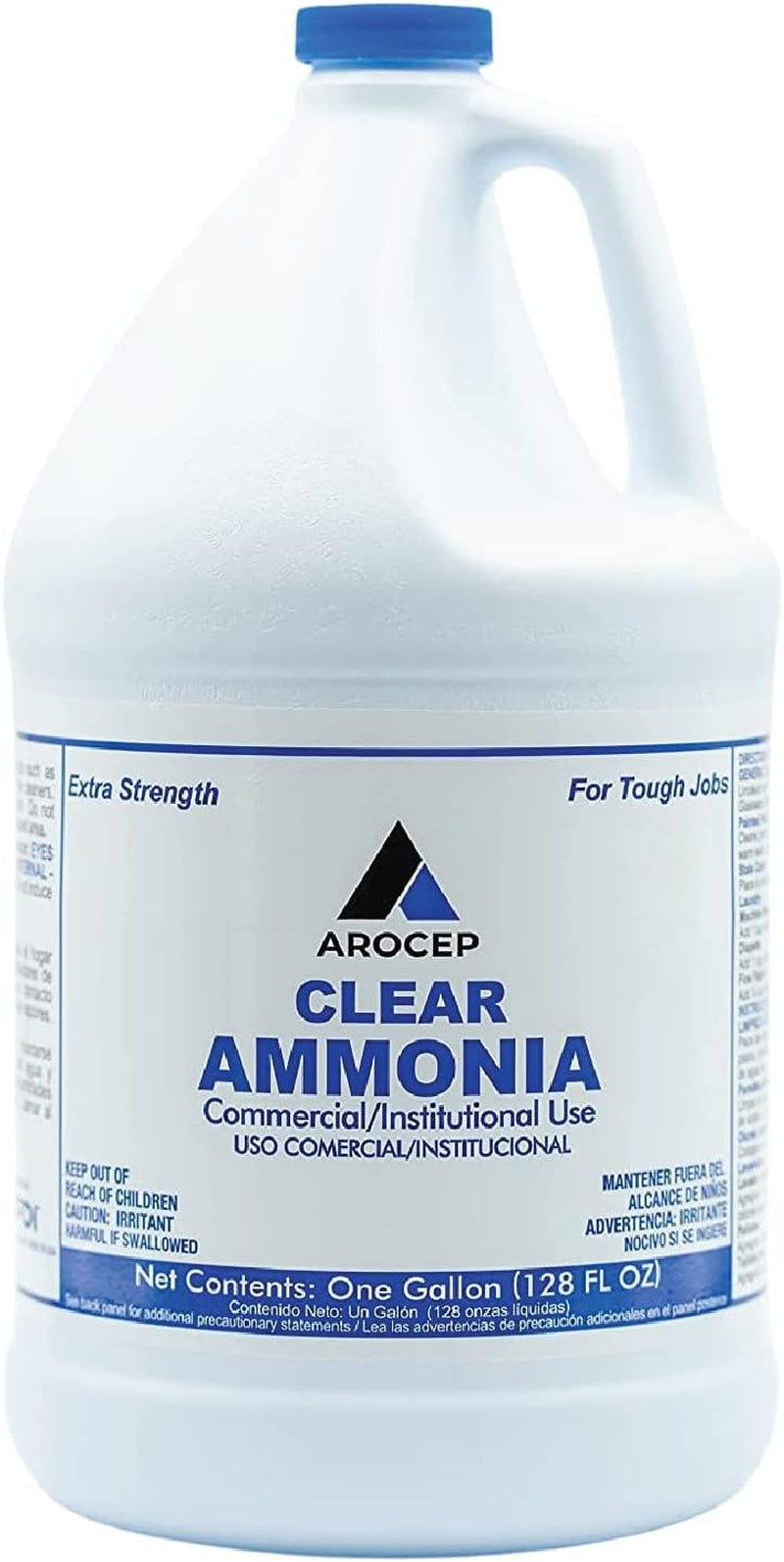 Clear Ammonia Cleaner Liquid, 1 Gallon, Multipurpose, Multi-Surface Cleaning Solution Removes Grease, Hard Water Stains, and Odors, Kitchen and Bathroom Use