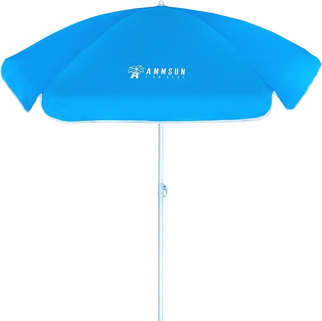 AMMSUN 5Ft Seaside Beach Umbrella for Sand and Water Table - Kids Durable Umbrellas for Children Beach Camping Garden Outdoor Play Shade