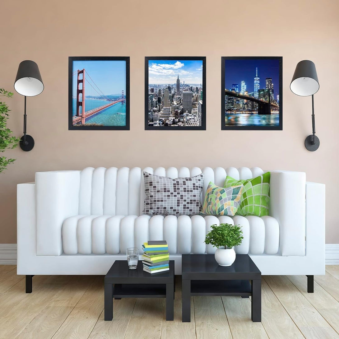 9X11 Inch Picture Frame Black for Wall Hanging or Tabletop, Poster Frame Wall Gallery Photo Frame with Shatter Resistant Plexiglas, Black