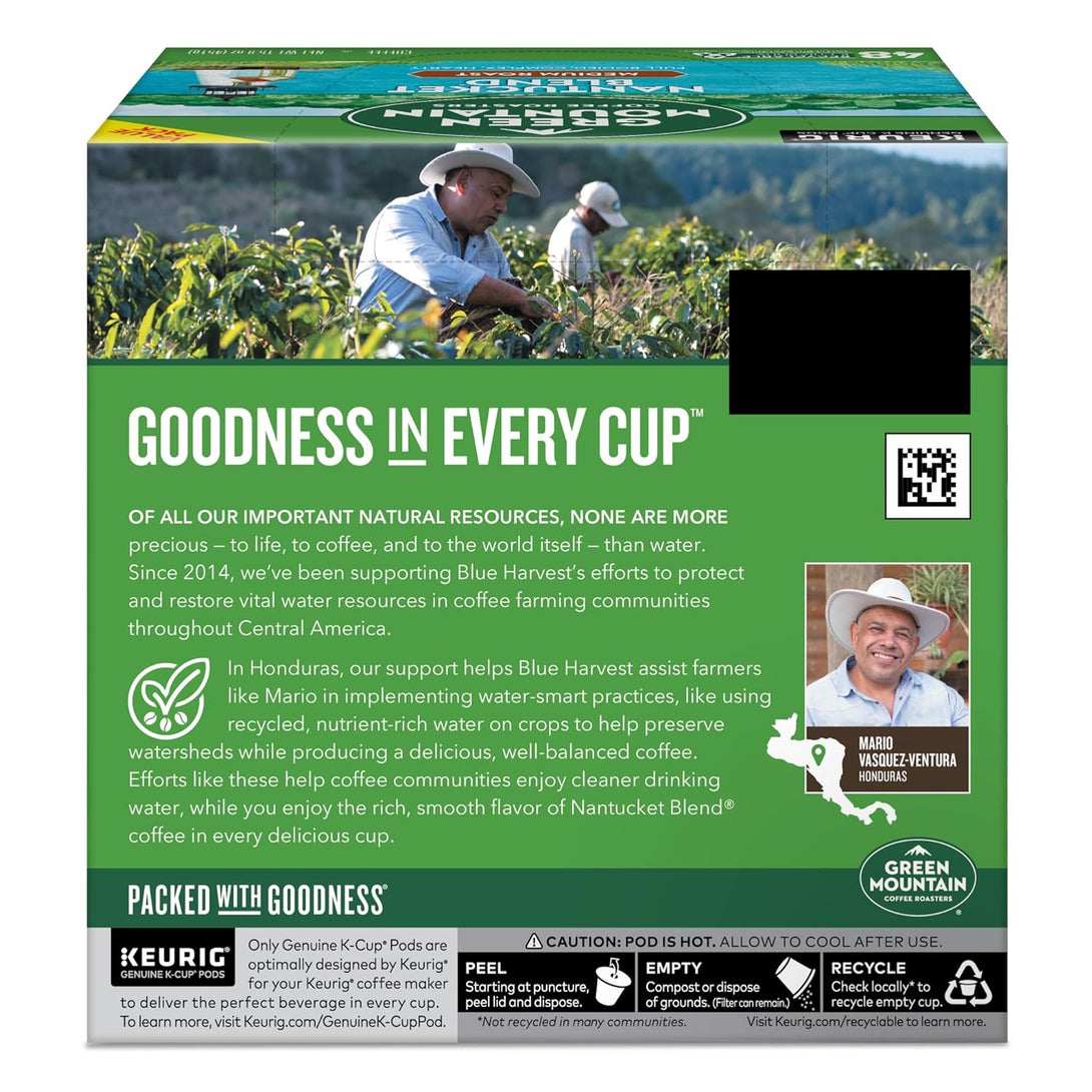 Green Mountain Coffee Roasters Nantucket Blend, Single-Serve Keurig K-Cup Pods, Medium Roast Coffee Pods, 48 Count