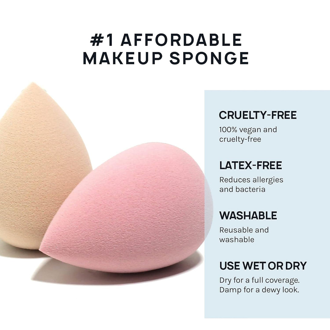 AOA Studio Collection Makeup Mochi Sponge Set Makeup Blender Latex Free and High-Definition Set of 6 Makeup Blender for Powder Cream and Liquid Wonder Blender Beauty Cosmetic (6 Count)