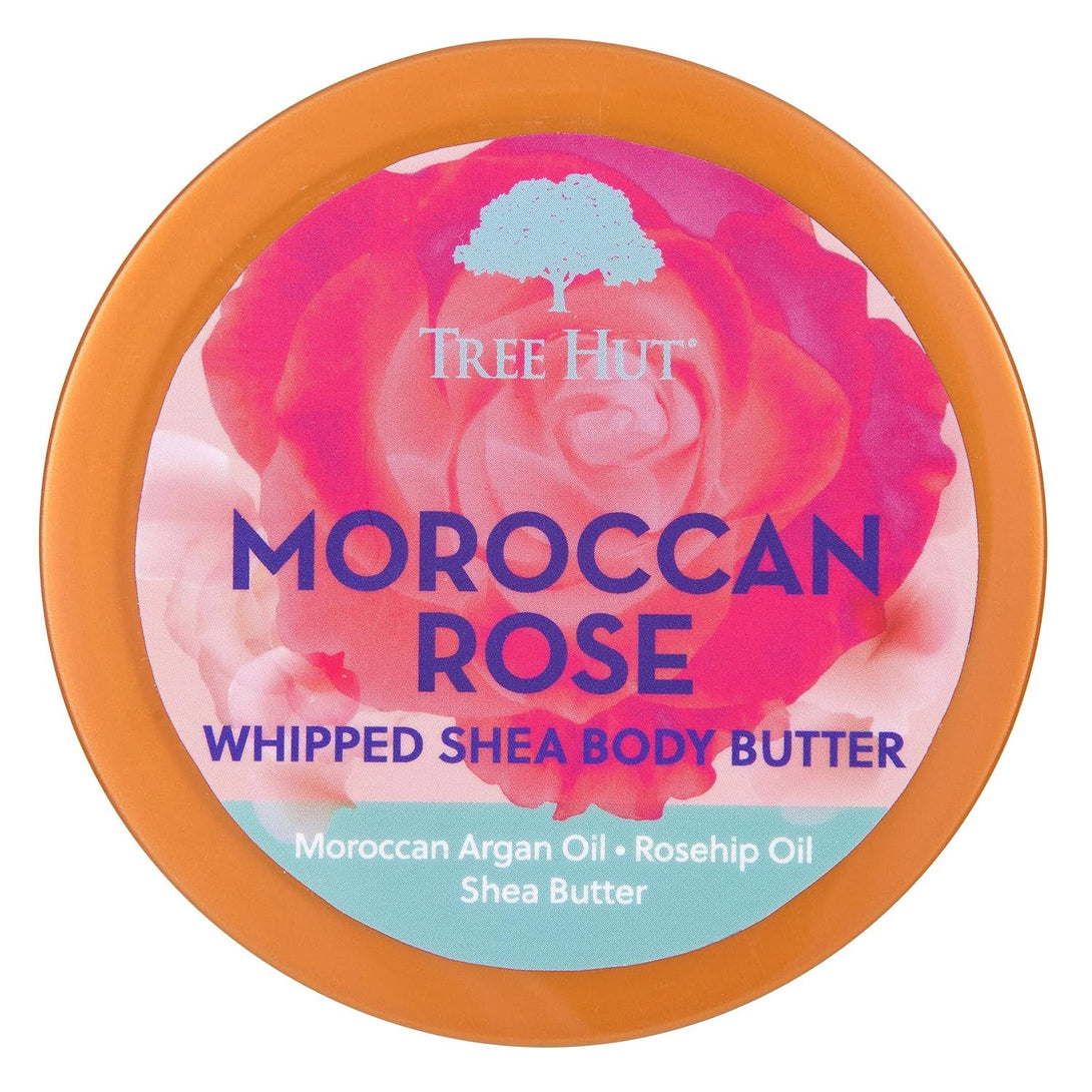 Tree Hut Moroccan Rose Whipped Shea Body Butter, 8.4Oz, Lightweight, Long-Lasting, Hydrating Moisturizer with Natural Shea Butter for Nourishing Essential Body Care