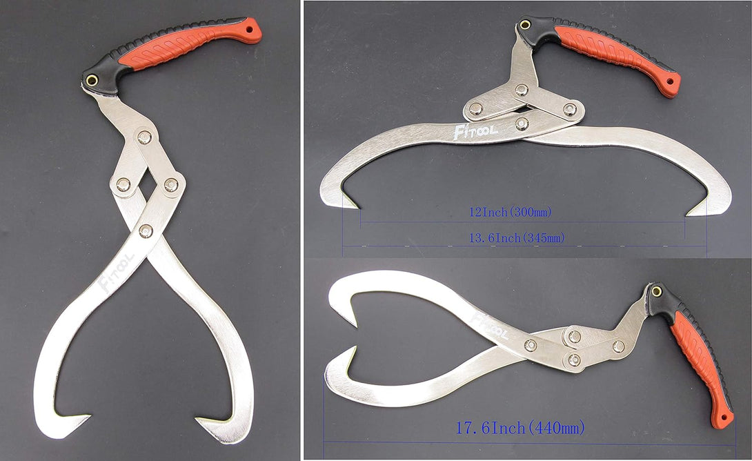 12 Inches (300MM) Log Carrier, Log Tongs, Log Lifting Hook, Timber'S Tongs for Lifing Logs, Total Length 17.6 Inches