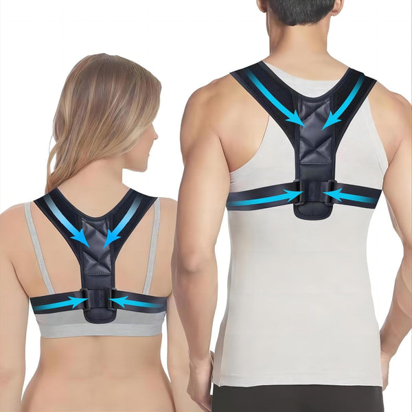 Back Brace Posture Corrector for Women and Men - Invisible & Mesh Breathable Upper Back Brace - Adjustable Back Straightener - Relieve Shoulder, Neck & Back Pain, 1 PCS