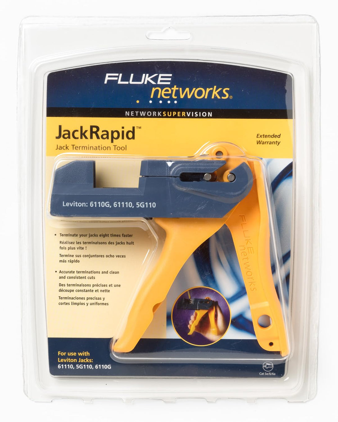 Fluke Networks JR-LEV-2 Jack Rapid Punch down Tool for Leviton 61110 5G110 6110G