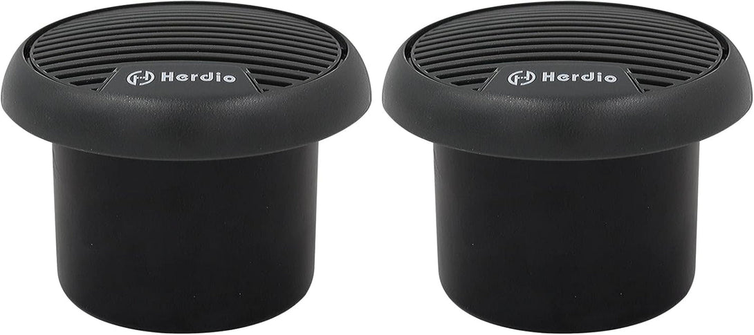 Herdio 3" Inch Marine Bluetooth Speakers Boat Motorcycle Hot Tub Stereo with Max Power 140 Watt (Black)
