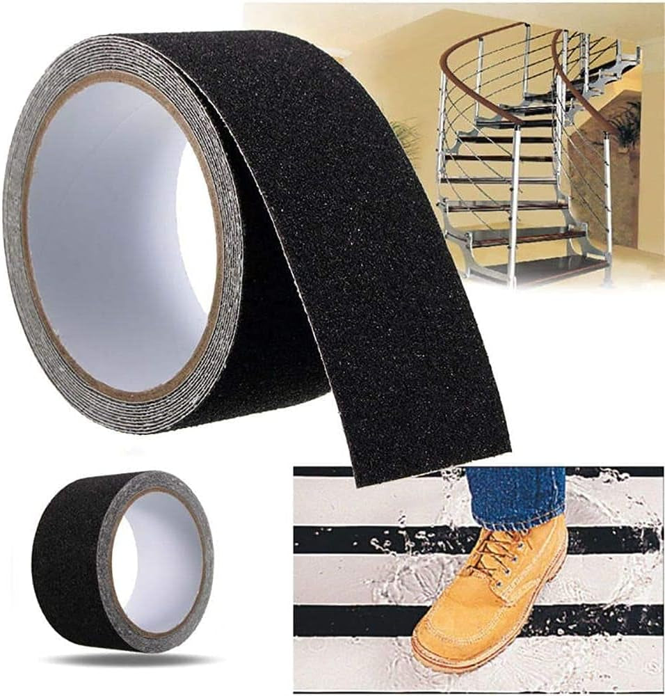 AISEY Non Slip Safety Grip Tape for Stairs Steps (2" X 16.4Ft, Black)