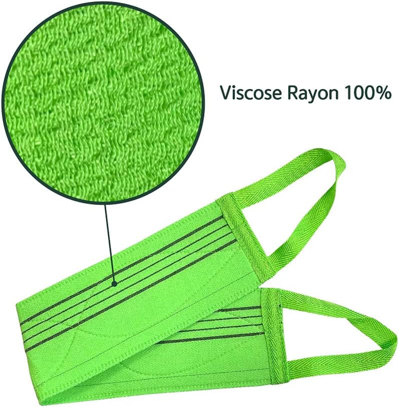 X (3 Pcs) Long Exfoliating Back Washcloth Bath Wash Towel Korean Italy Towel