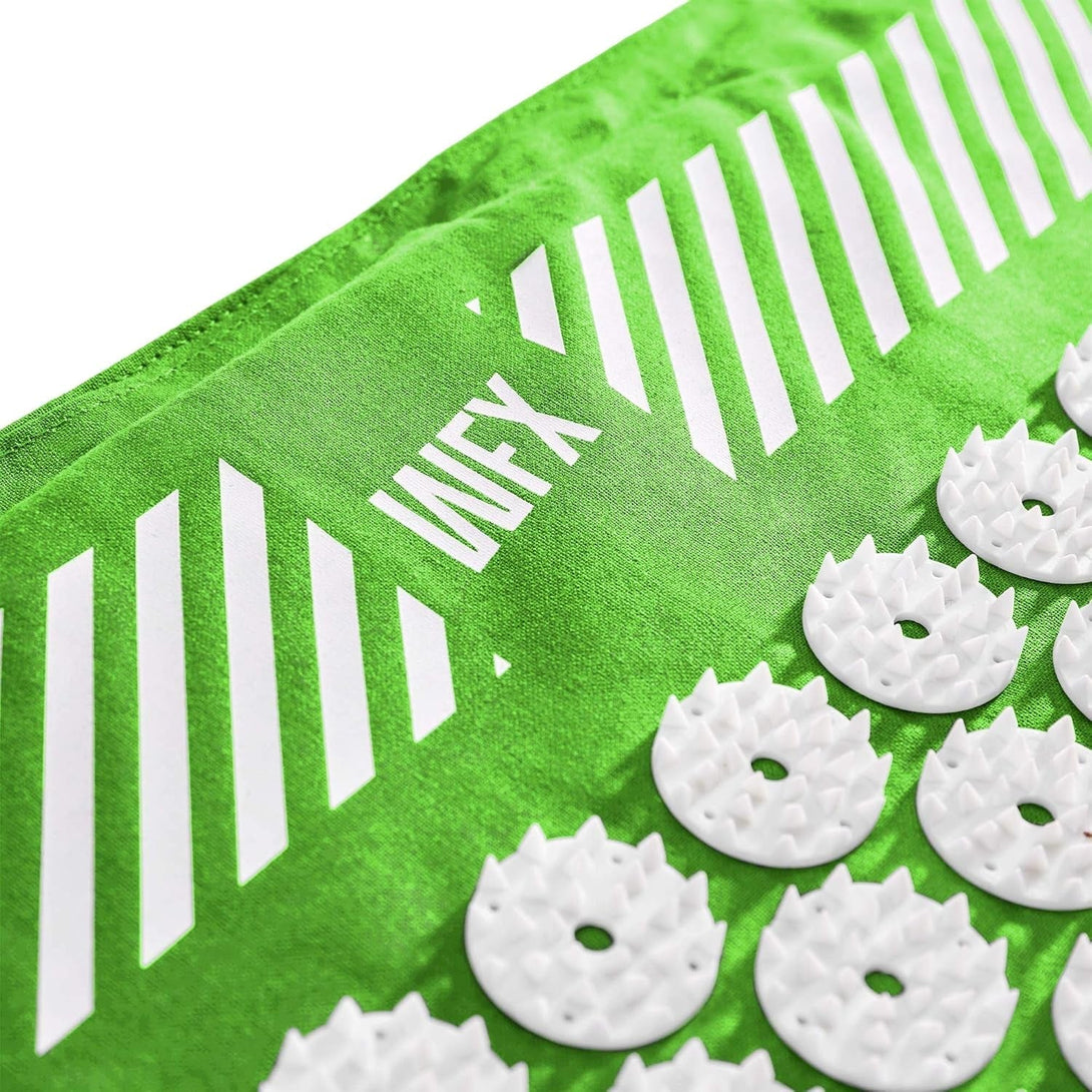 Acupressure Mat and Pillow Set - Relieves Stress, Back, Neck, and Sciatic Pain - Comes with a Vinyl Carry Bag for Storage and Travel - Green