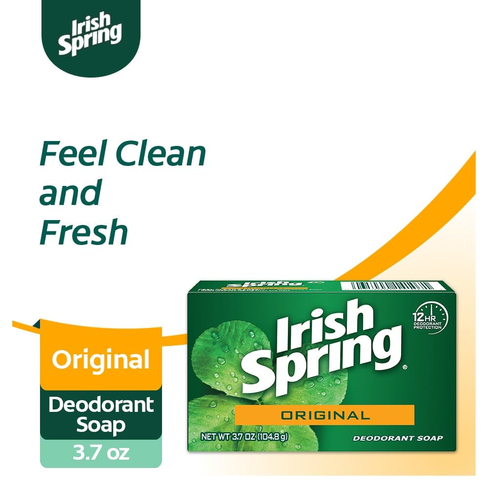 Irish Spring Bar Soap (20/4 Oz Net Wt Oz), Original, 80 Ounce (Pack of 1)