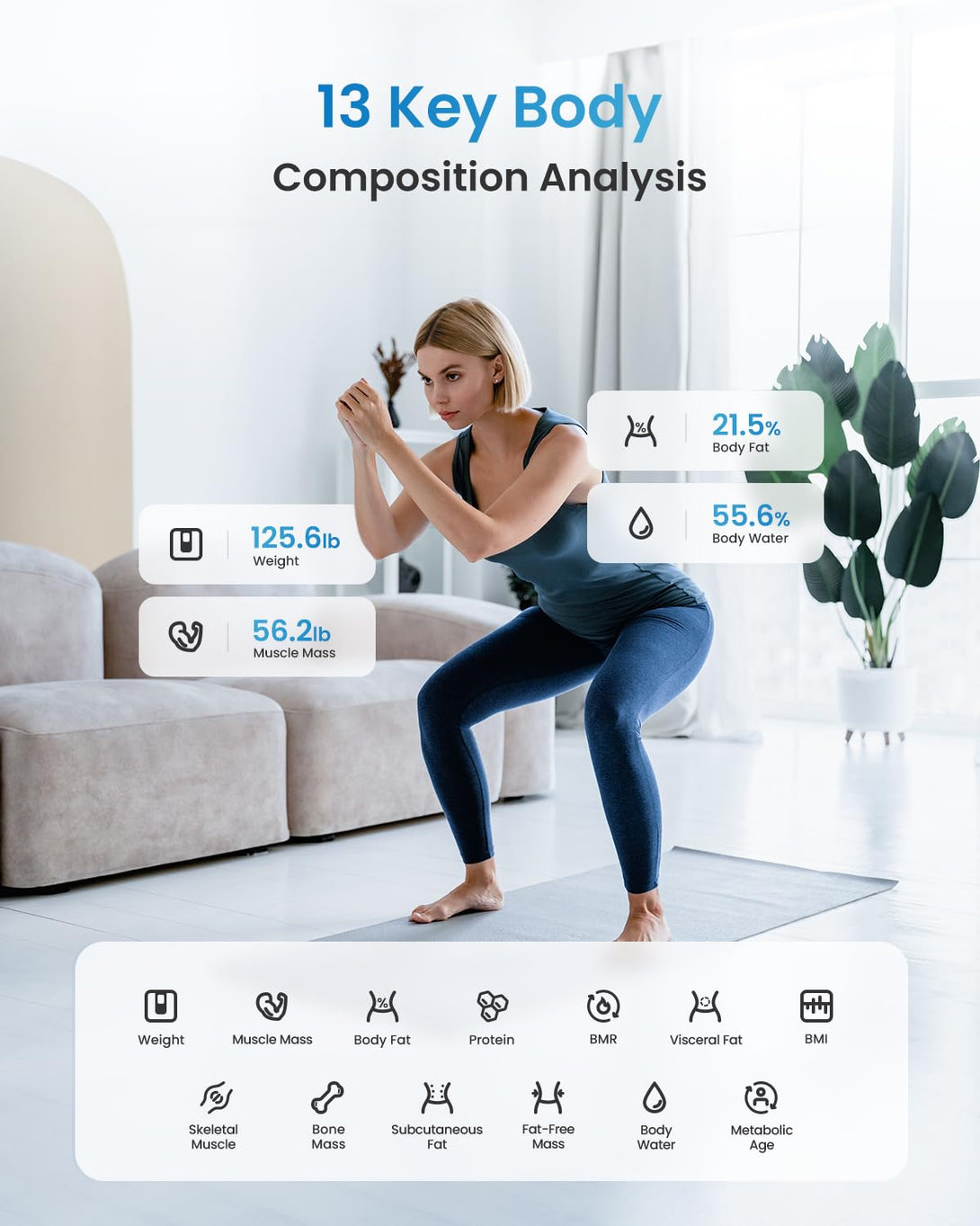 RENPHO Smart Scale for Body Weight, FSA HSA Eligible, Digital Bathroom Scale BMI Weighing Bluetooth Body Fat Scale, Body Composition Monitor Health Analyzer with Smartphone App, 400 Lbs - Elis 1