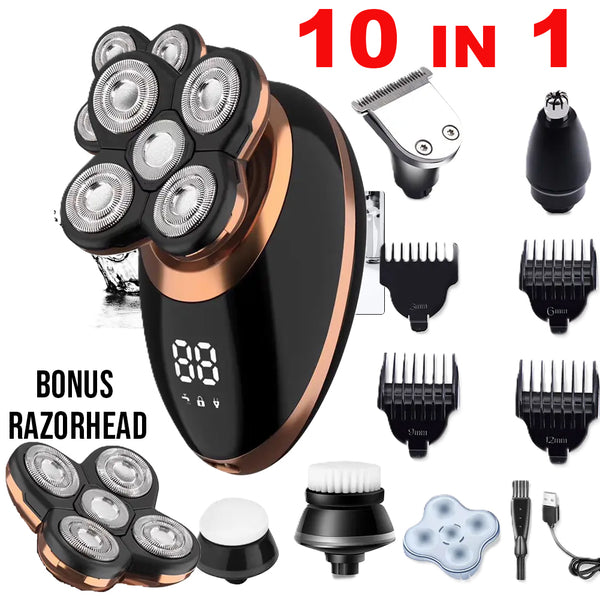 Electric Head Hair Shaver LCD Screen Kit w/ Extra Razor Head