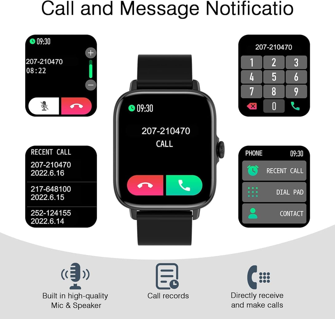 Smart Watch for Men Women (Answer/Make Calls) 1.83" Smartwatch for Android Ios Phone Compatible IP67 Waterproof Fitness Activity Tracker Watch Heart Rate Sleep Blood Pressure Monitor