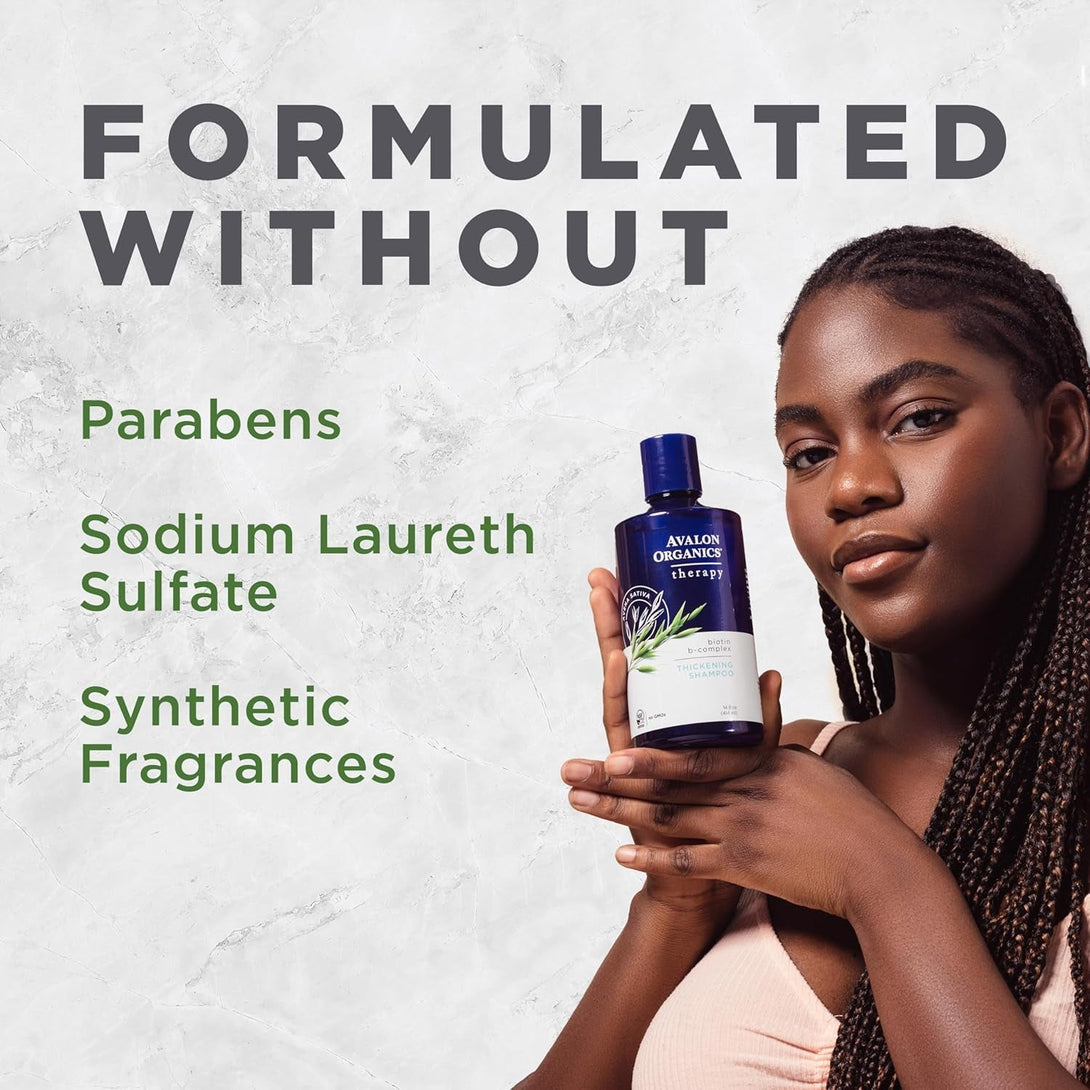 Avalon Organics Therapy Biotin B-Complex Thickening Shampoo, 32 Oz