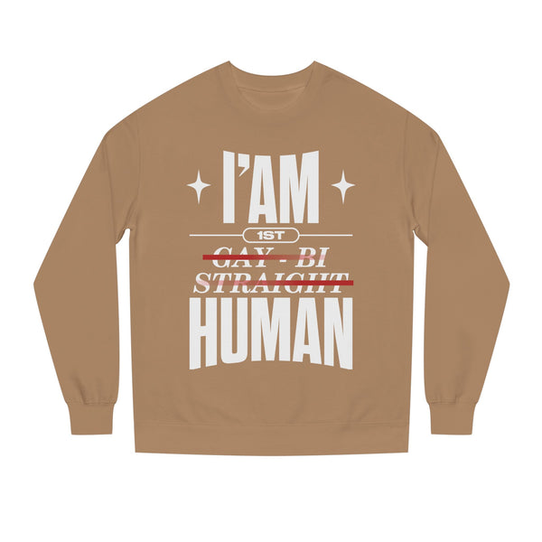 Unisex Crew Neck Sweatshirt - I'm Human Statement Tee