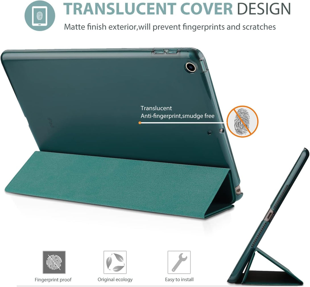 Procase Smart Case for Ipad 9.7 Inch Ipad 6Th/5Th Generation Case 2018 2017(Model: A1893 A1954 A1822 A1823), Ultra Slim Lightweight Stand Case with Translucent Frosted Back Smart Cover -Emerald