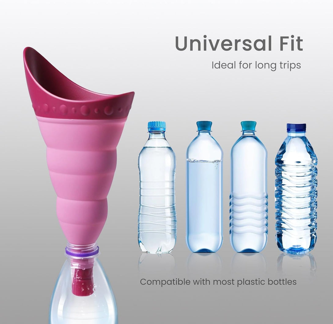 TRIPTIPS Pee Conch Foldable Female Urinal Device Portable Urinal for Women Pee Funnel for Women Travel, She Pee Cup for Women Stand to Pee Womens Urinal Funnel with Tube Case