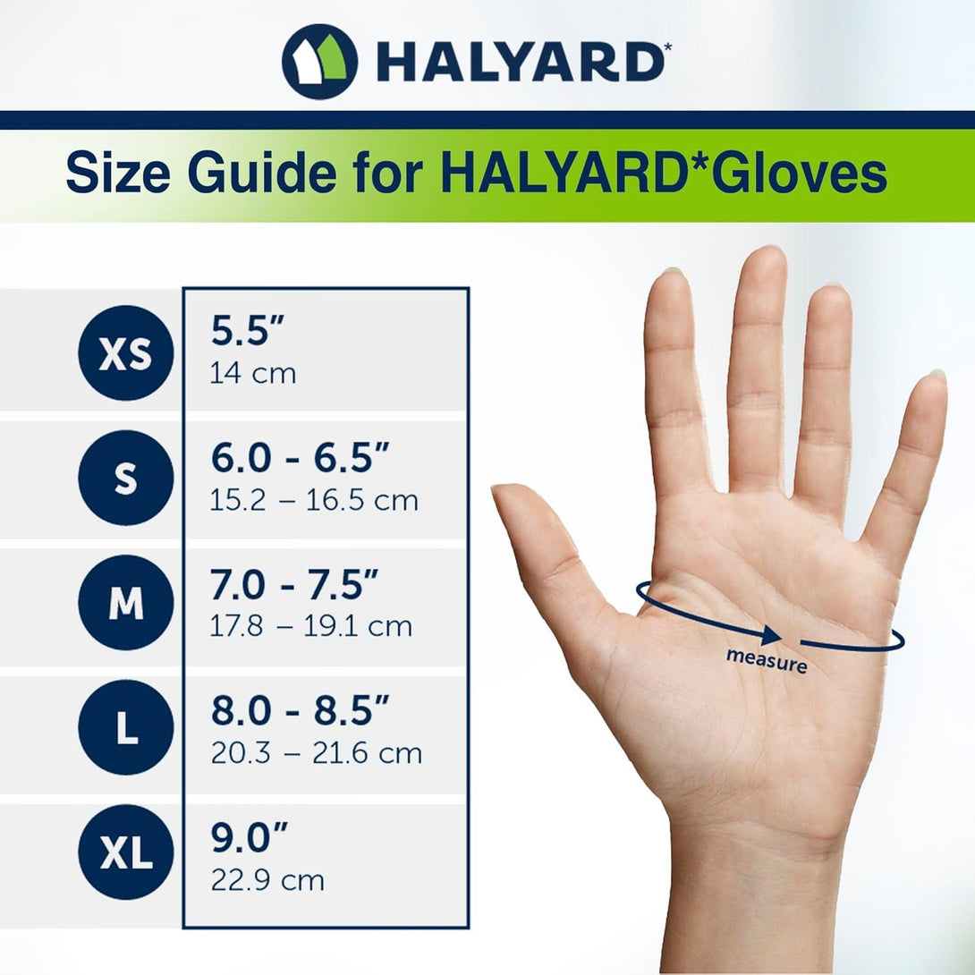 HALYARD PURPLE NITRILE Exam Gloves, Powder-Free, Non-Sterile, 5.9 Mil, 9.5", Purple, Medium, 55082 (Box of 100)