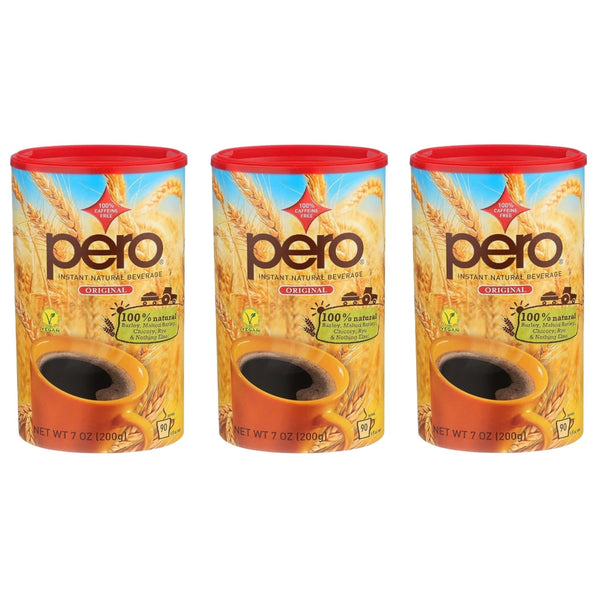 Pero Instant Natural Beverage, 7-Ounce Canisters (Pack of 3)