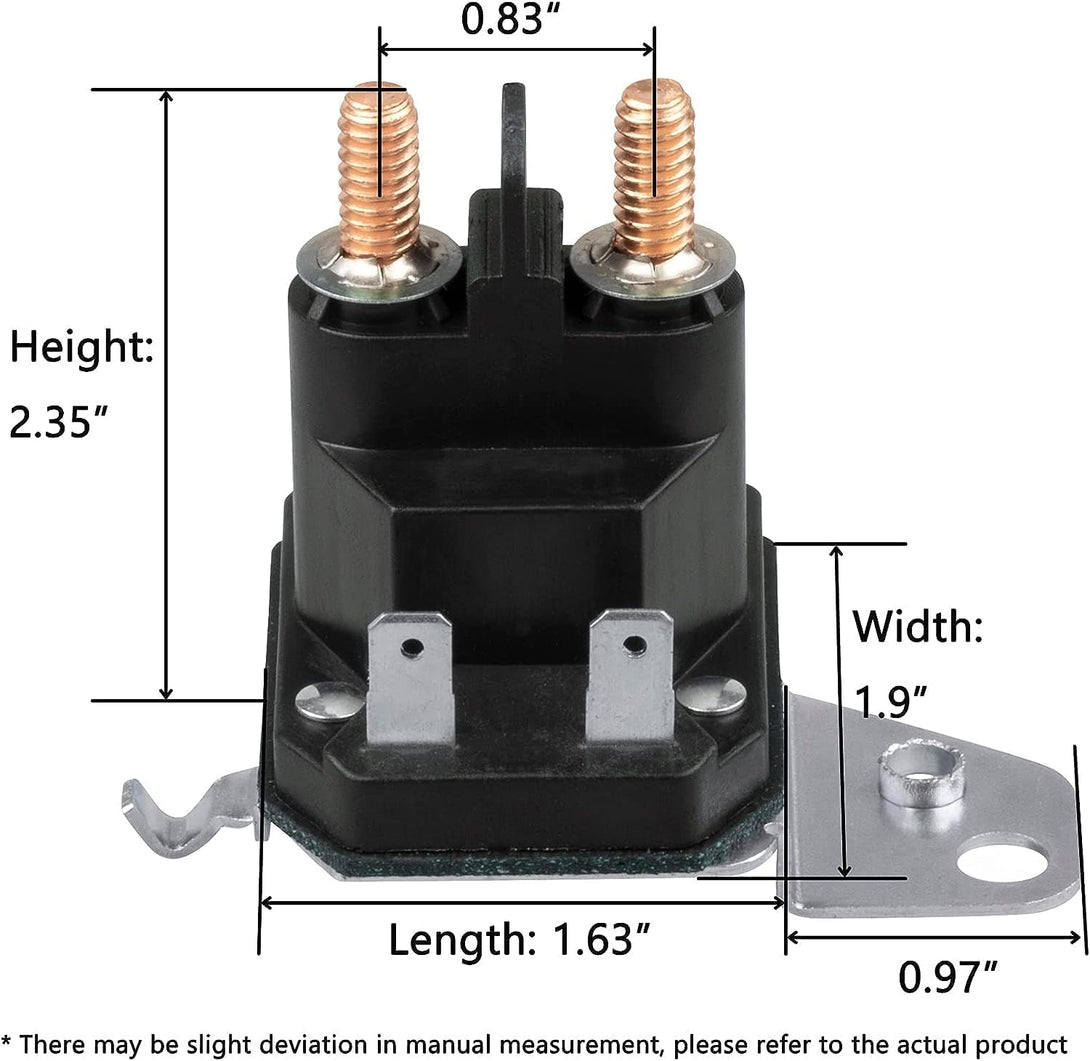 725-06153A Solenoid Compatible with Cub Cadet XT1 Lawn Mower - Starter Solenoid 12V Fit for MTD Troy Bilt Cub Cadet XT2 ZT1 RZT Tractor and Craftsman Zero Turn Ride Mower, Replace 725-06153