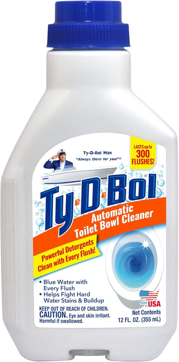 Ty-D-Bol Automatic Toilet Bowl Cleaner Cleans and Deodorizes Toilets for a Fresher Smelling Bathroom