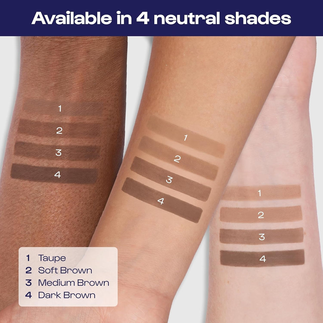 ALLEYOOP Swift Eyebrow All-In-1 Brow Definer with Built-In Sharpener & Spoolie Brush, Water & Smudge Resistant and Eyebrow Pencil for Women, Natural Matte Finish, Vegan, Cruelty-Free (Soft Brown)