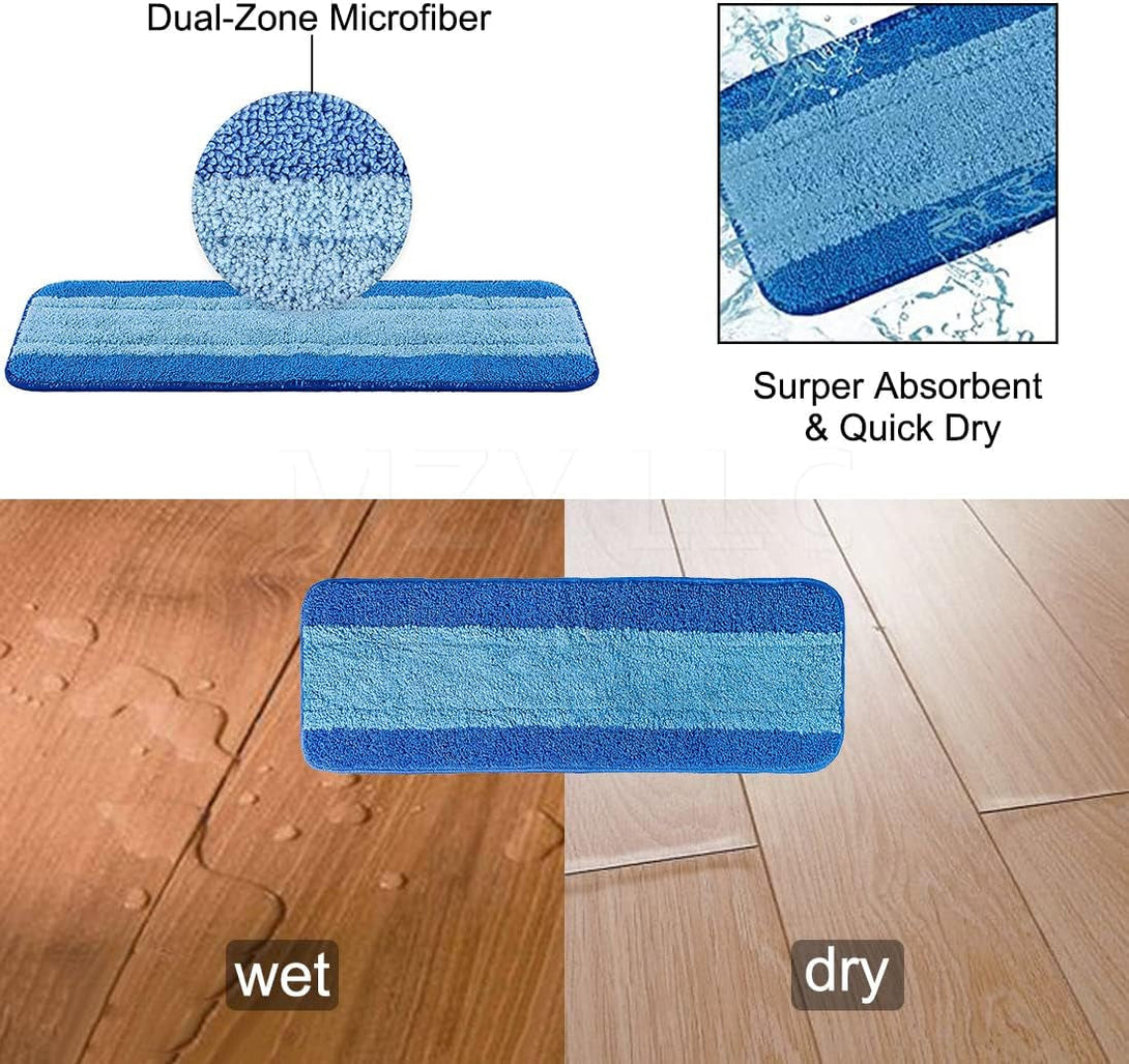 3 Pack for Bona Microfiber Cleaning Pad, Microfiber Mop Pads Compatible with Bona Mop for Bona Hardwood Floor Cleaner 18 Inch