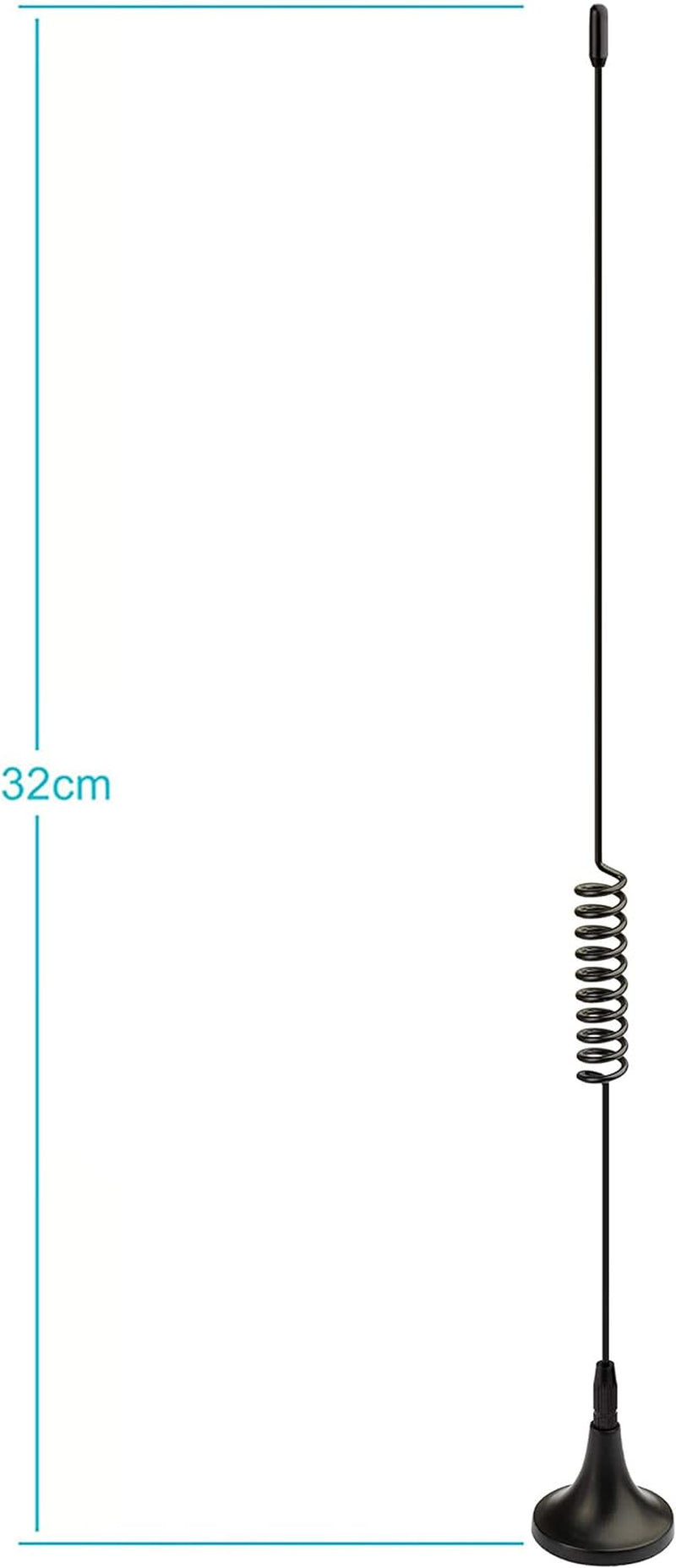 Bingfu VHF UHF Ham Radio Amateur Radio Mobile Radio Scanner Antenna Police Scanner Antenna Magnetic Base BNC Male Antenna Compatible with Uniden Bearcat Whistler Radio Shack Police Radio Scanner