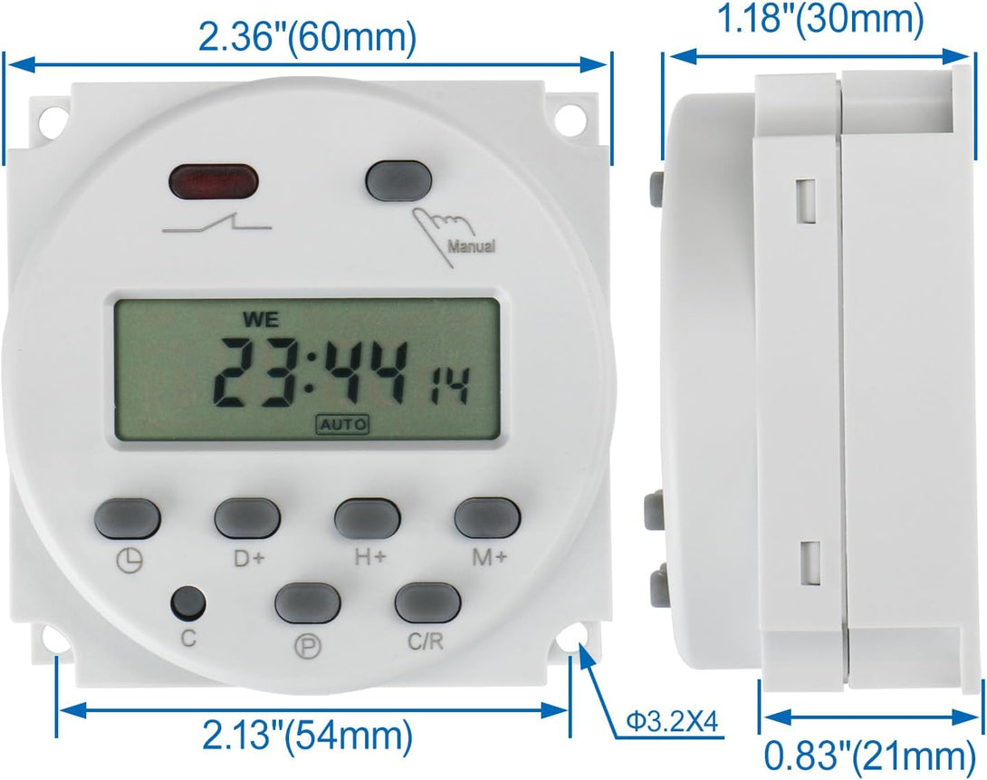 Baomain CN101A Input AC 110V Output 200-250VAC Digital LCD Power Programmable Timer Time Switch Relay 16A Amps