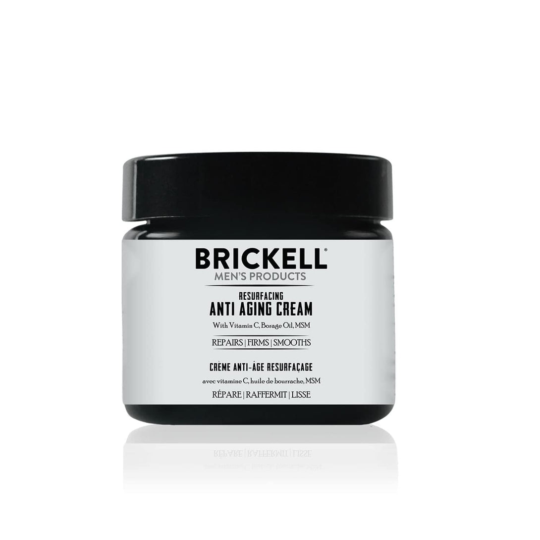 Brickell Men'S Products Resurfacing Anti-Aging Face Cream for Men, Natural and Organic Face Moisturizer, Vitamin C Cream for Wrinkles, 2 Ounce, Unscented