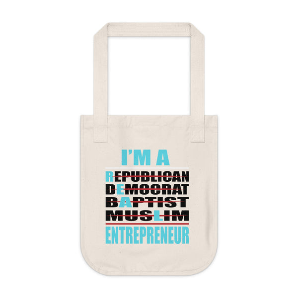 Diverse Beliefs Organic Canvas Tote Bag - Empowering Entrepreneurial Spirit