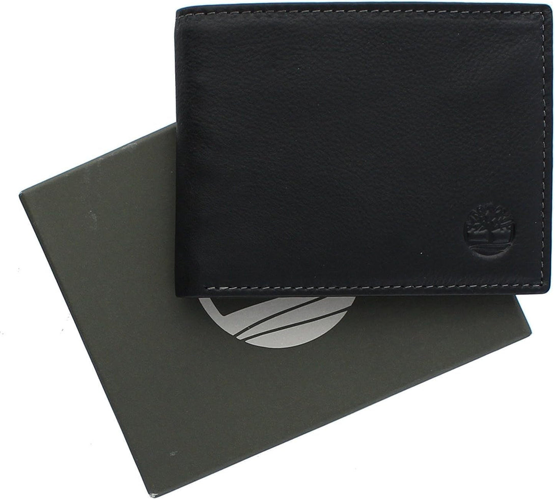 Timberland Men'S Wellington Leather RFID Bifold Commuter Security Wallet