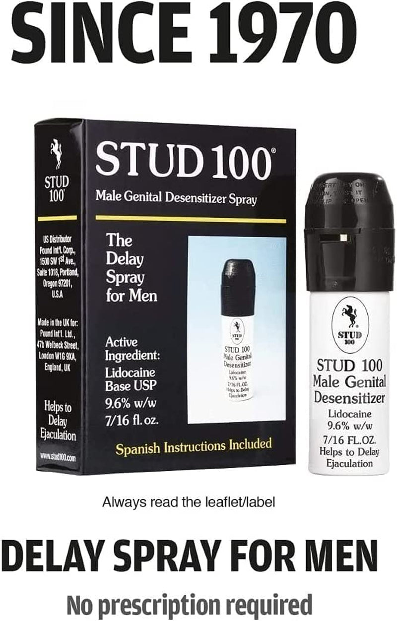 Stud 100 Male Genital Desensitizer Spray, 7/16- Fl. Ounce Box (Pack of 1