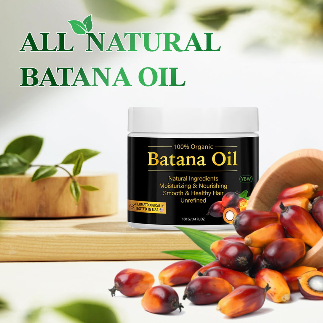 100% Natural Batana Oil for Hair Growth, Dr. Sebi Hair Oil from Honduras, Prevent Hair Loss, Eliminates Split Ends for Men & Women