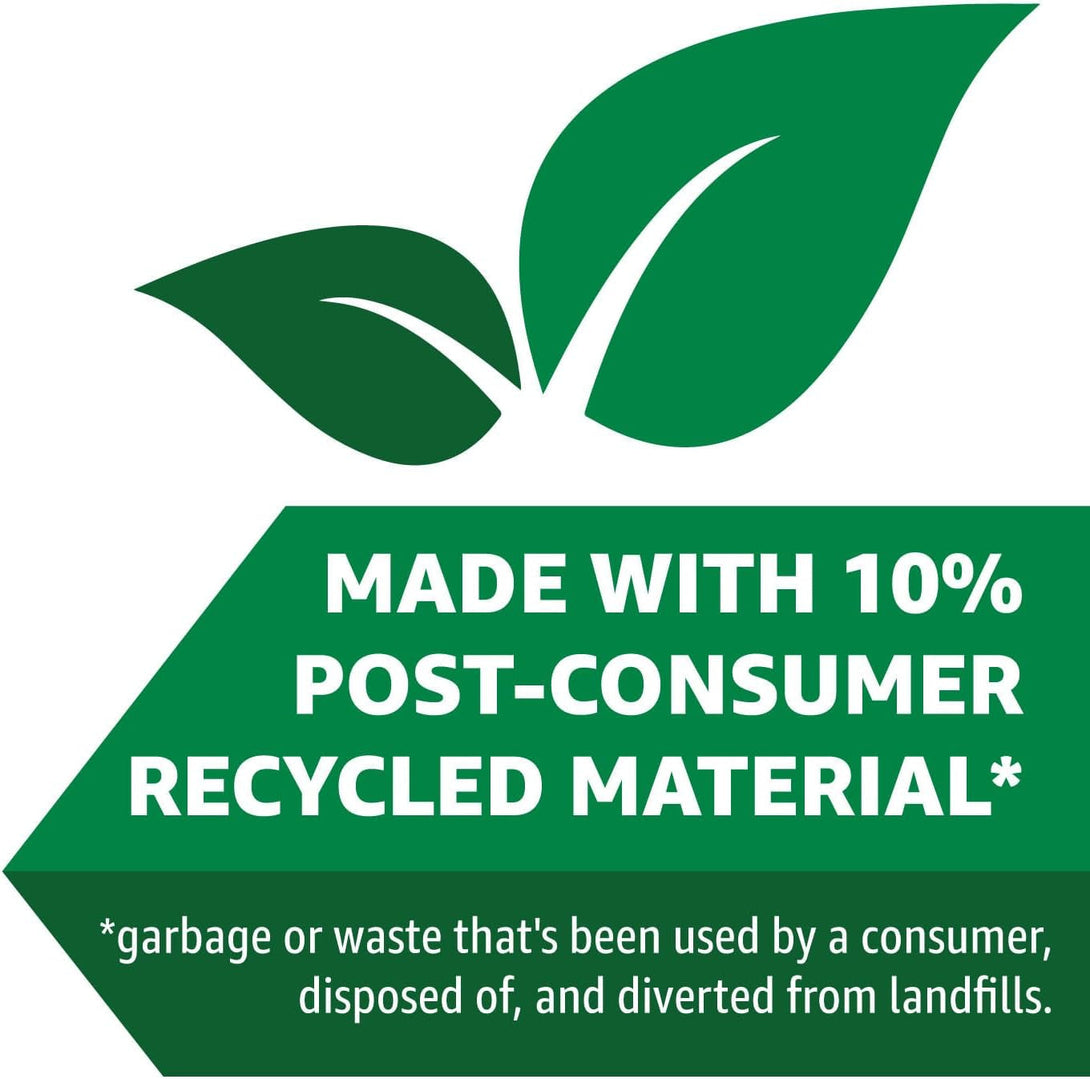 Amazon Basics 13 Gallon Tall Kitchen Drawstring Trash Bags, Clean Fresh Scent, 10% Post Consumer Recycled, 80 Count