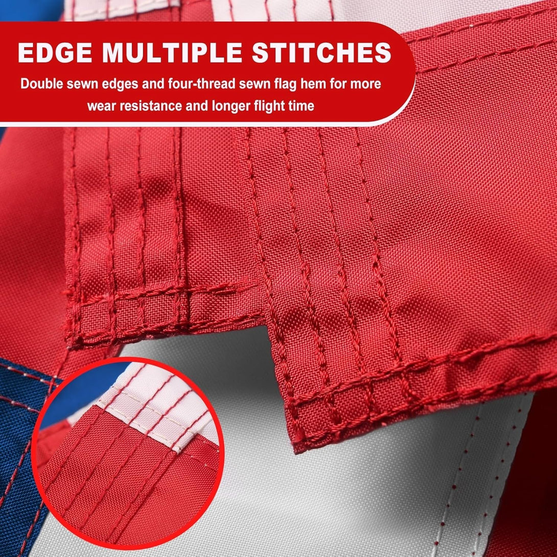 American Flags 2X3 Outdoor Use,Non Fading American Flags for Outside, American Flag Outdoor Heavy Duty, American Flag Longest Lasting,Us Flag Embroidered Stars, Brass Grommets Sewn Stripes