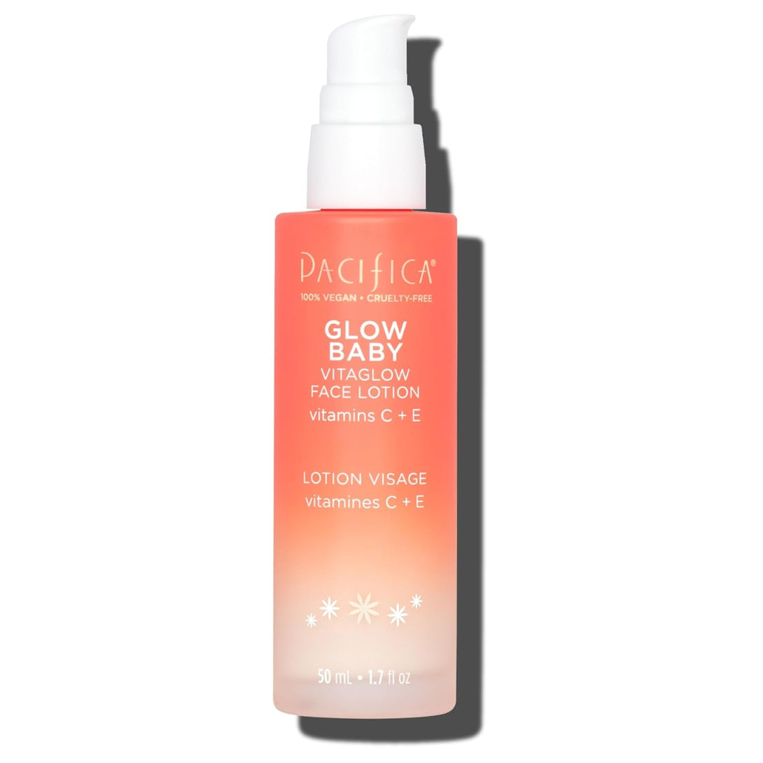 Pacifica Face Moisturizer - Vitamin C Face Lotion Glow Baby Vitaglow Face Moisturizer Glow Recipe, Vitamin E, Antioxidants, Dermatologist Tested 1.7 Oz