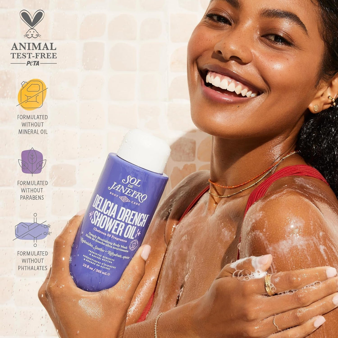 Sol De Janeiro Delicia Drench Shower Oil Moisturizing Cleansing Oil
