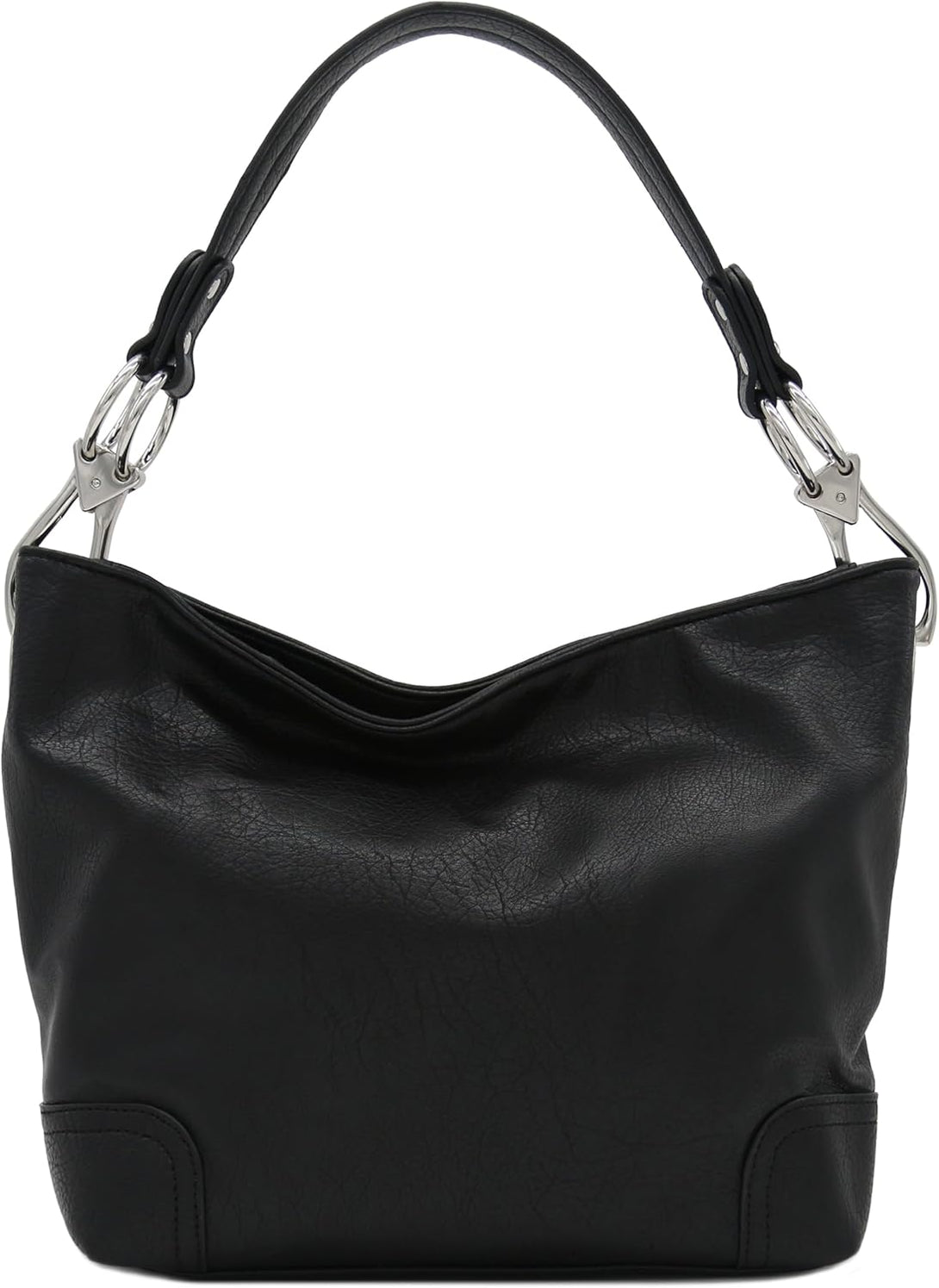 Hobo Shoulder Bag with Big Snap Hook Hardware