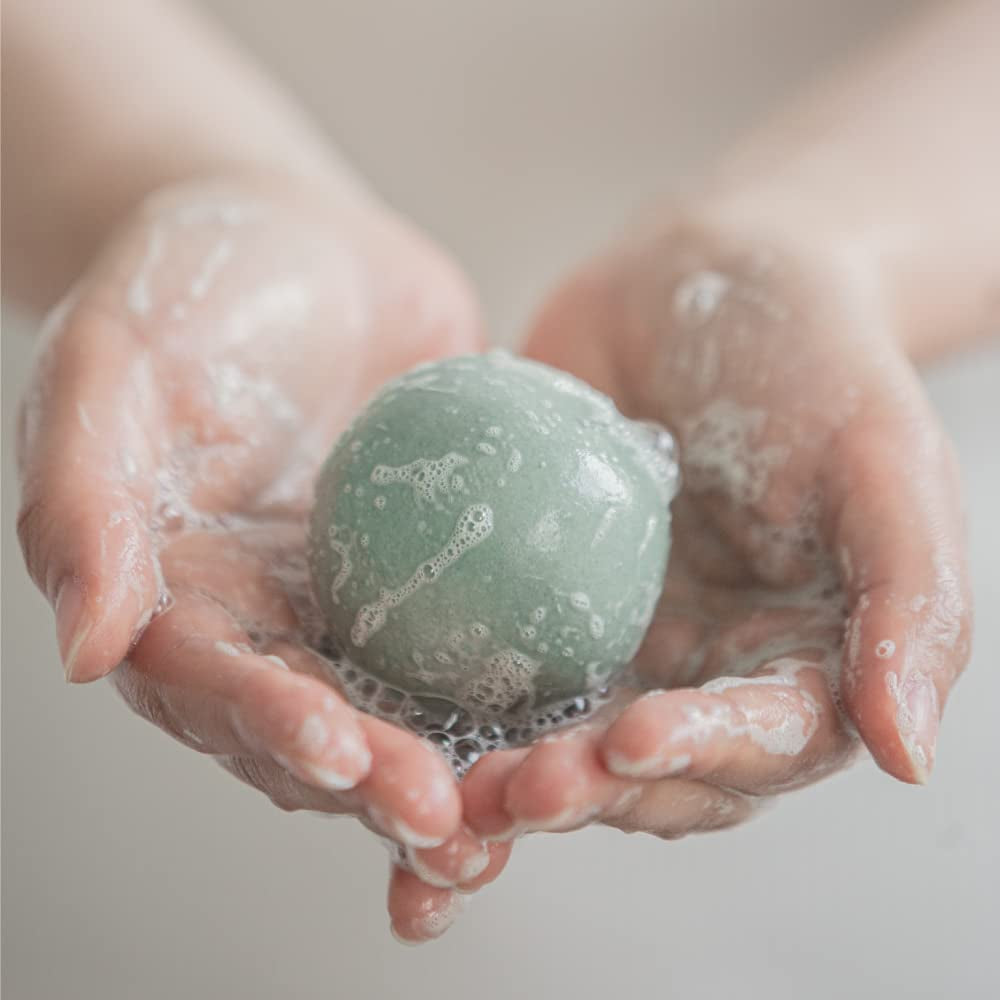 All-In-One Vegan Cruelty-Free Natural Ingredients Handmade Pink Clay Shampoo Bar with Zero Waste Box Packaging