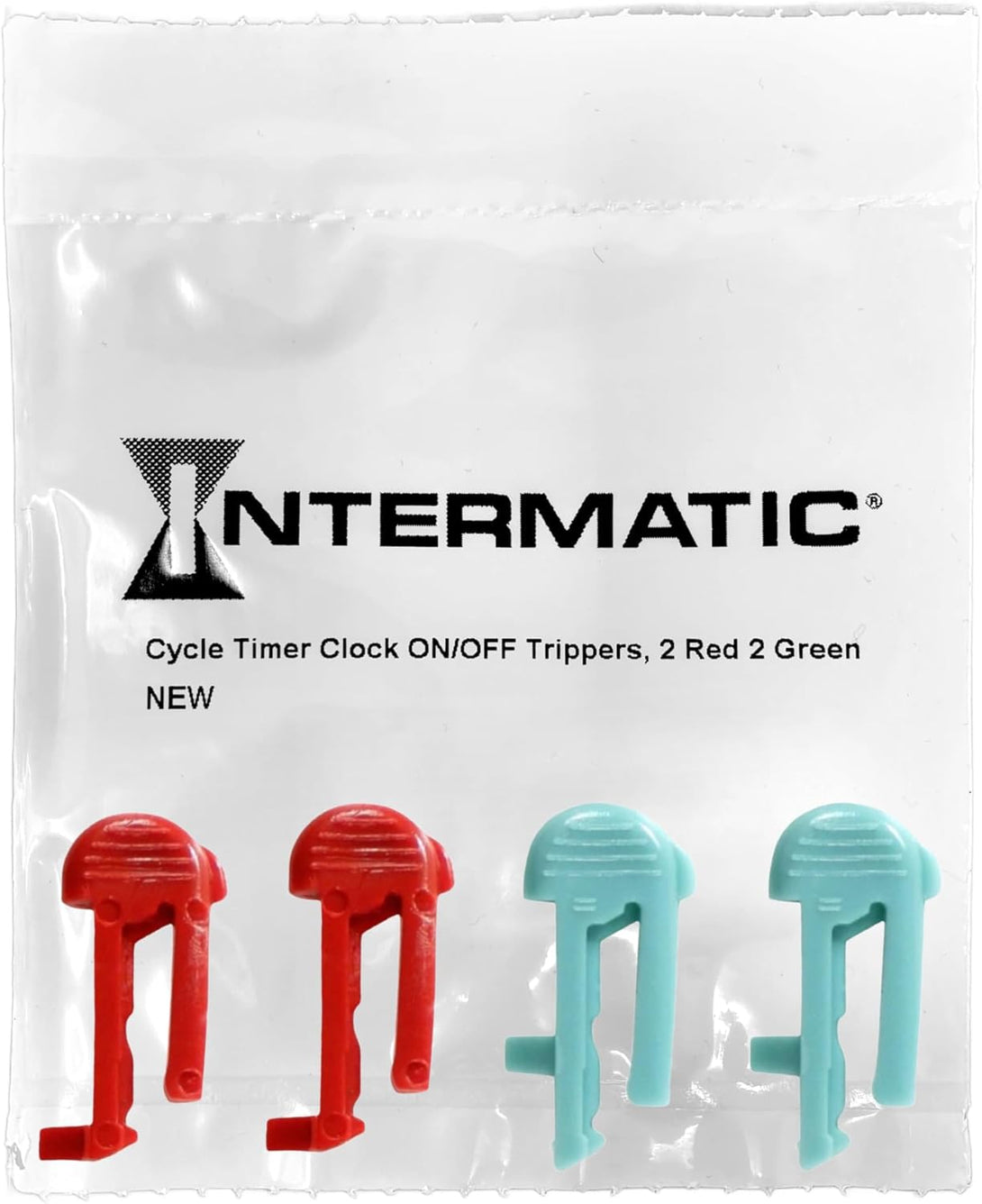 Intermatic Cycle Timer Clock ON/OFF Plastic Switch Trippers - P1000 PB PF1100 Series, 2 Red, 2 Green