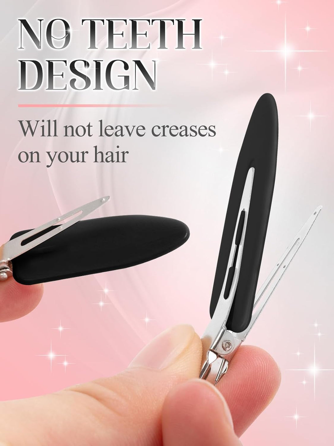 8Pcs No Bend No Crease Hair Clips - Styling Duck Bill Clips Alligator Hair Barrettes for Styling Sectioning Small Gifts for Women Girl Salon Hairstyle Hairdressing Bangs Waves, Black & White