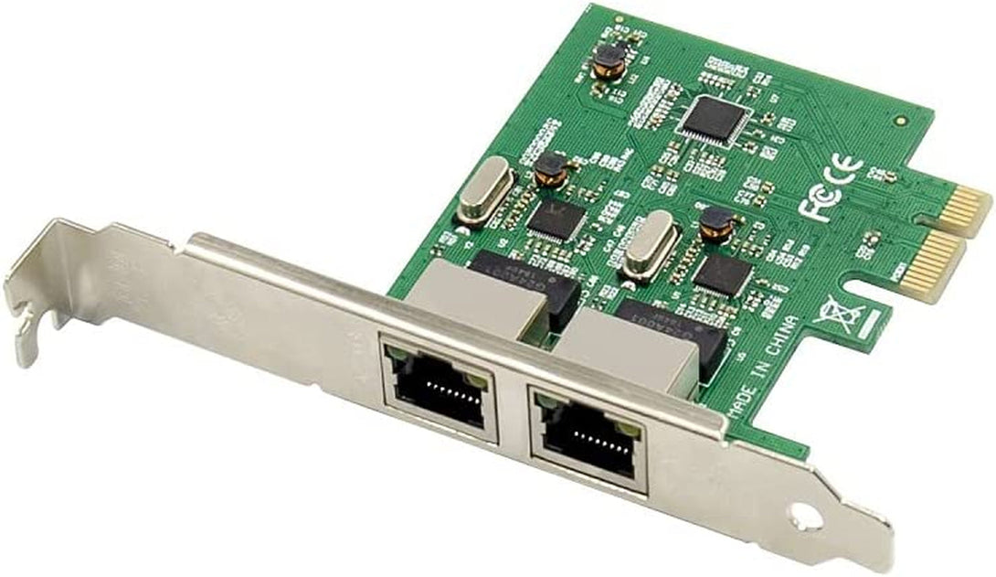 XM-NA3820 PCI-E 2-Port Dual 10/100/1000Mbps Gigabit Ethernet PCI Express (Pcie X1) Server Network Card/Network Adapter, Realtek RTL8111F Chipset, Windows 11 & Linux Supported