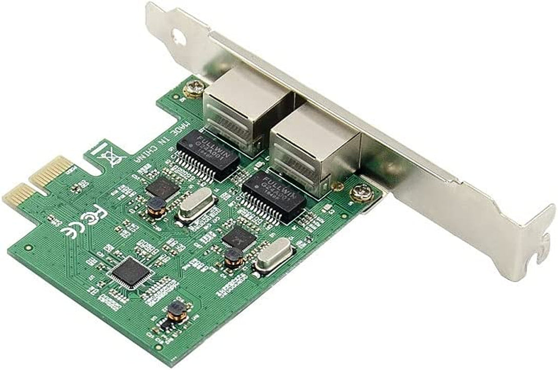XM-NA3820 PCI-E 2-Port Dual 10/100/1000Mbps Gigabit Ethernet PCI Express (Pcie X1) Server Network Card/Network Adapter, Realtek RTL8111F Chipset, Windows 11 & Linux Supported