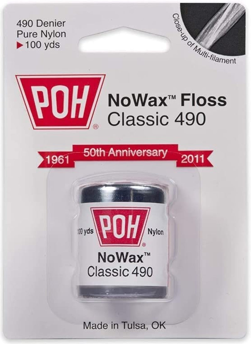 POH Dental Floss Unwaxed, 100 Yard- 4 Pack