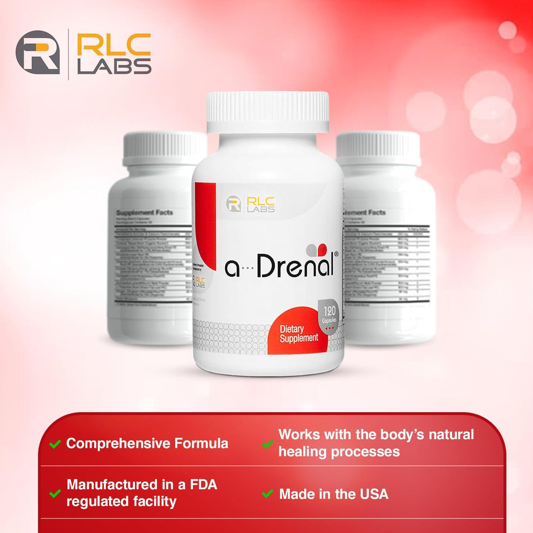 RLC, A-Drenal, Adrenal Support for Stress Relief and Energy, 120 Capsules